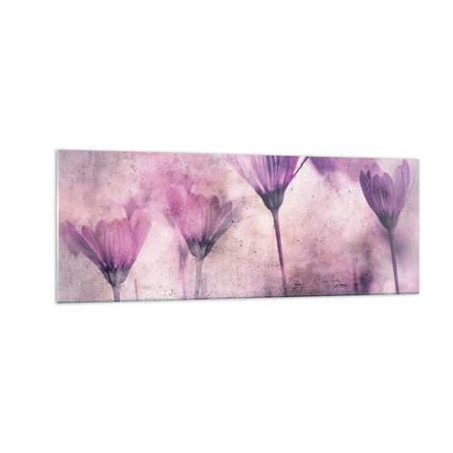 Quadro em vidro - Sonho de flores - 140x50 cm