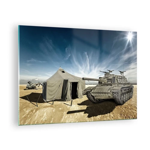 Quadro em vidro - Sonho militar - 70x50 cm