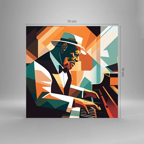 Quadro em vidro - Todo aquele jazz - 70x70 cm