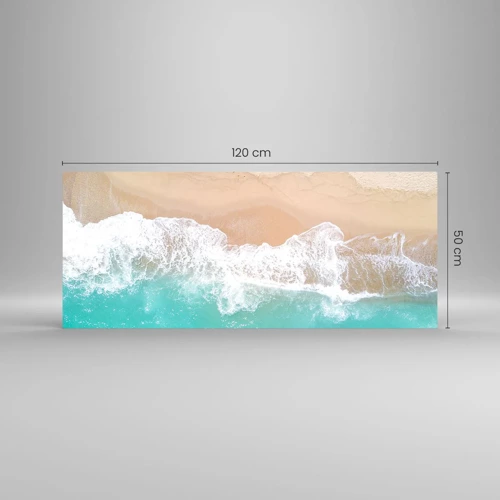 Quadro em vidro - Toque carinhoso - 120x50 cm