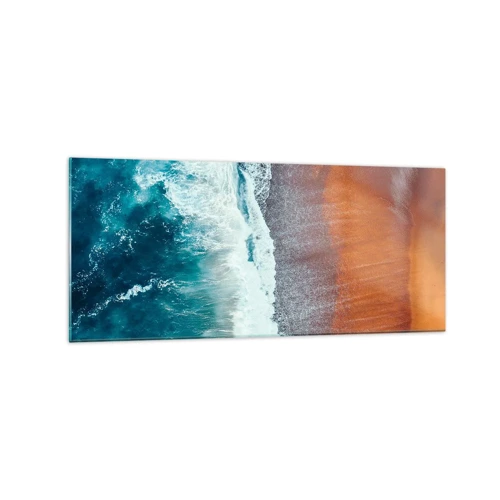 Quadro em vidro - Toque do oceano - 120x50 cm