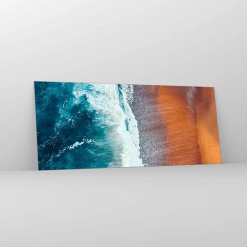 Quadro em vidro - Toque do oceano - 120x50 cm