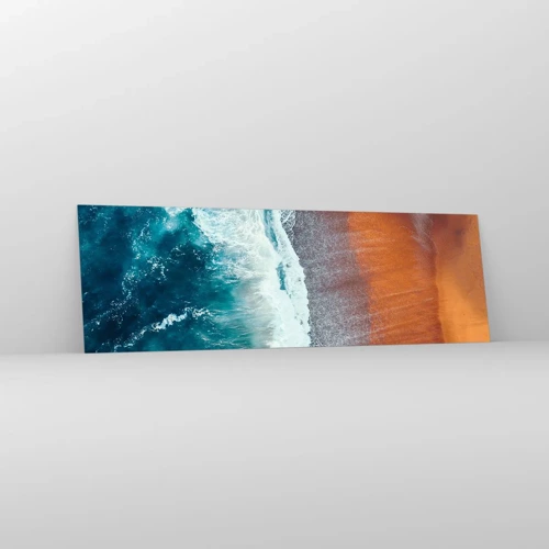 Quadro em vidro - Toque do oceano - 160x50 cm