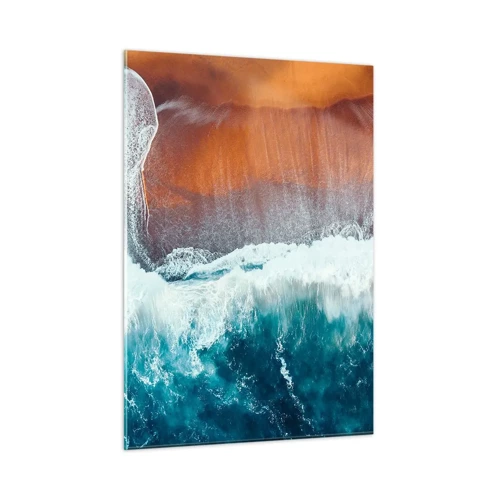 Quadro em vidro - Toque do oceano - 50x70 cm