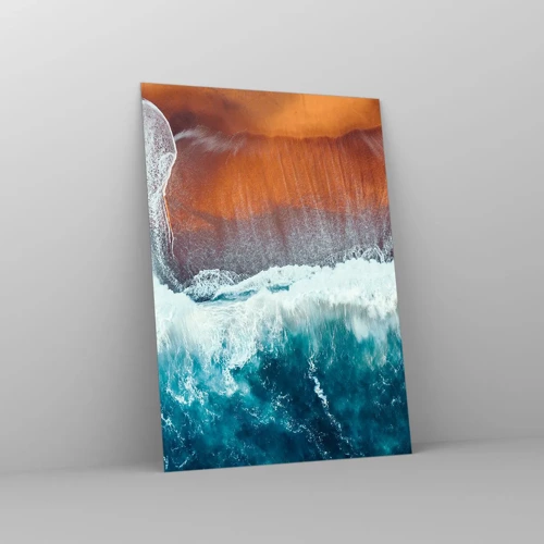 Quadro em vidro - Toque do oceano - 50x70 cm