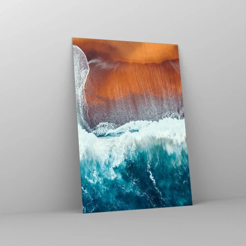 Quadro em vidro - Toque do oceano - 70x100 cm