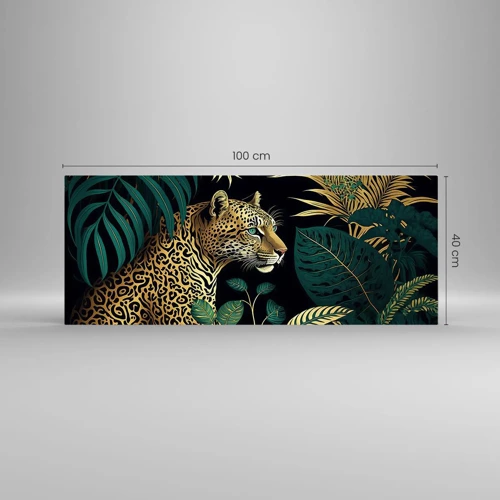 Quadro em vidro - Um anfitrião na selva - 100x40 cm