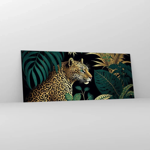 Quadro em vidro - Um anfitrião na selva - 100x40 cm