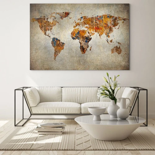 Quadro em vidro - Um mundo verdadeiramente grande - 70x50 cm