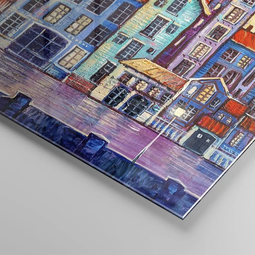 Quadro em vidro - Uma cidade como de um conto de fadas - 70x50 cm