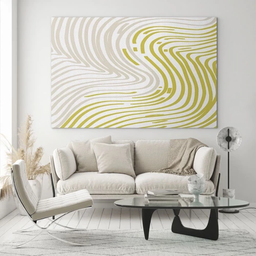 Quadro em vidro - Uma composição com uma curvatura suave - 120x80 cm