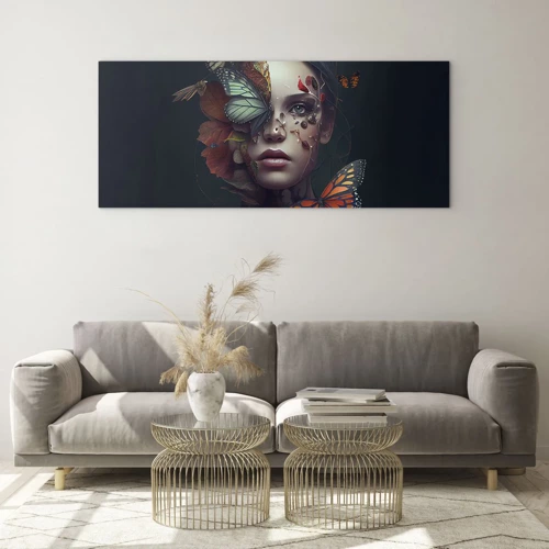 Quadro em vidro - Uma metamorfose maravilhosa - 100x40 cm