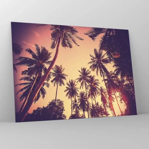 Quadro em vidro - Variação tropical - 70x50 cm