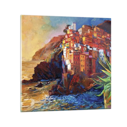 Quadro em vidro - Vibrações italianas - 70x70 cm