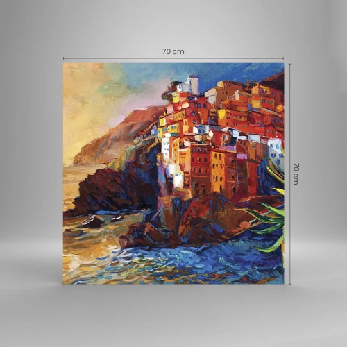 Quadro em vidro - Vibrações italianas - 70x70 cm