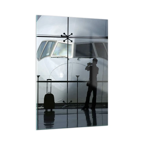 Quadro em vidro - Vis a vis no aeroporto - 50x70 cm