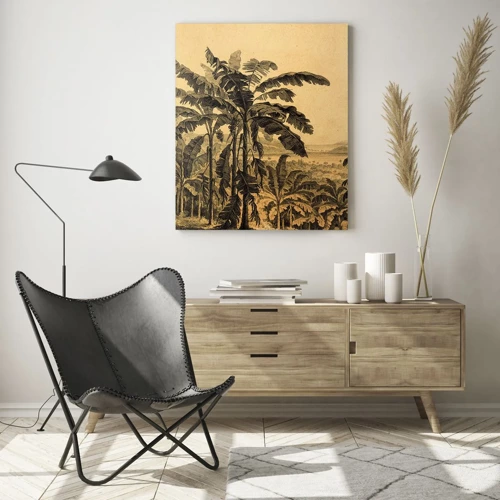 Quadro em vidro - num clima colonial - 50x70 cm