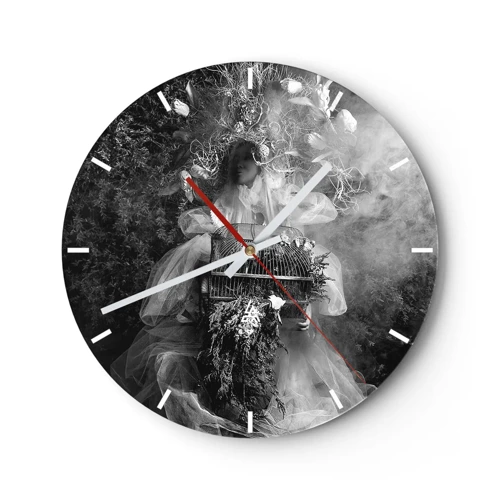 Relógio de parede - Relógio em vidro - A própria mãe – natureza - 30x30 cm