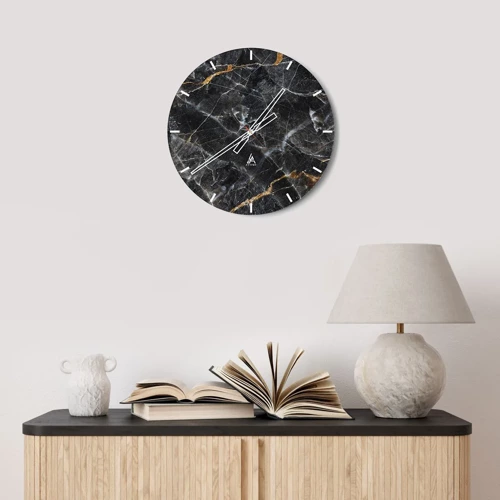 Relógio de parede - Relógio em vidro - A vida interior da pedra - 30x30 cm
