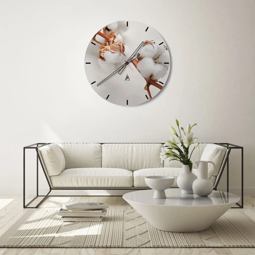 Relógio de parede - Relógio em vidro - Apenas acaricie - 30x30 cm