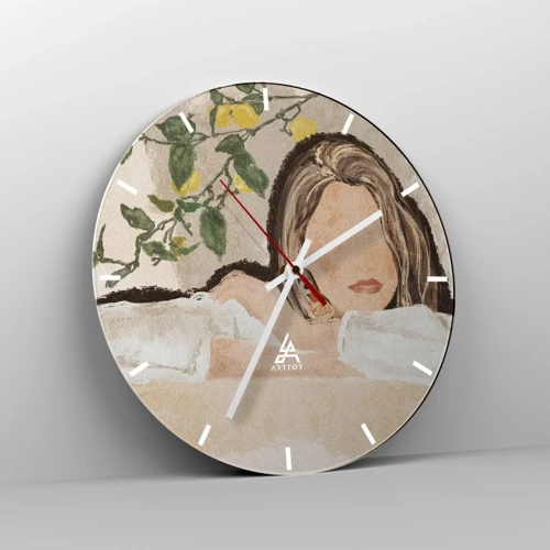 Relógio de parede - Relógio em vidro - Beleza do sul - 30x30 cm
