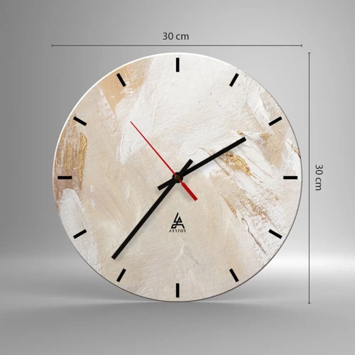 Relógio de parede - Relógio em vidro - Composição pastel - 30x30 cm