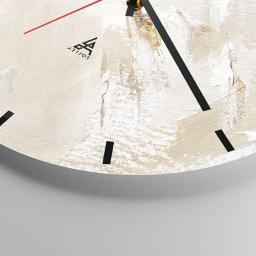 Relógio de parede - Relógio em vidro - Composição pastel - 30x30 cm