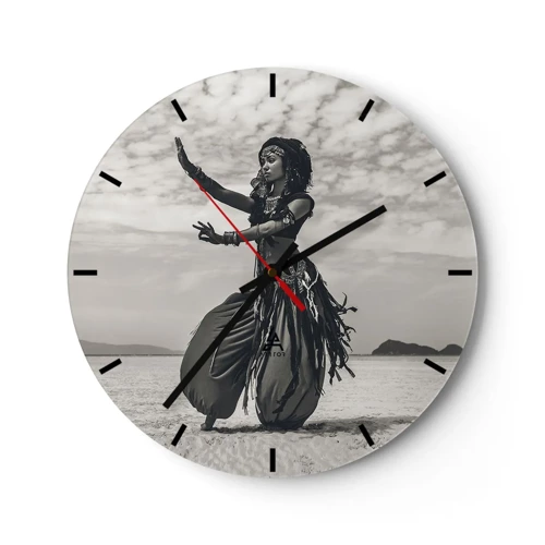 Relógio de parede - Relógio em vidro - Dança das Ilhas do Sul - 30x30 cm