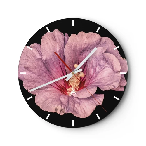 Relógio de parede - Relógio em vidro - Direto para o coração - 30x30 cm