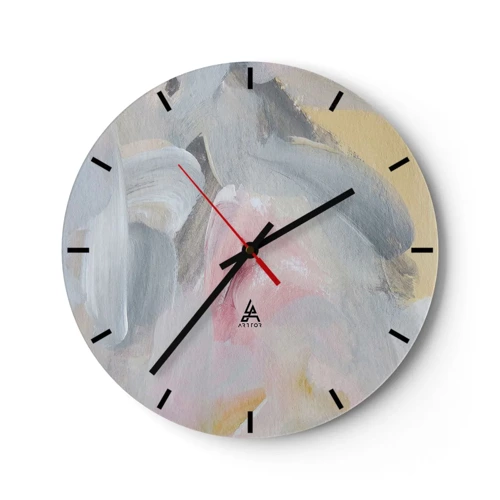 Relógio de parede - Relógio em vidro - Em um mundo pastel - 30x30 cm