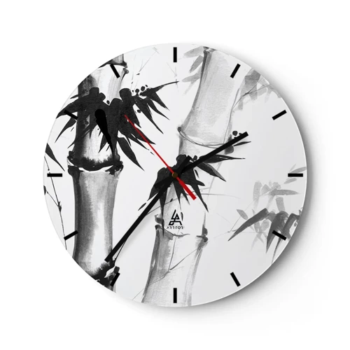 Relógio de parede - Relógio em vidro - Foco no Oriente - 30x30 cm