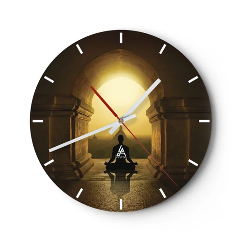 Relógio de parede - Relógio em vidro - Harmonia completa - 30x30 cm