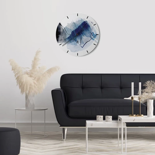Relógio de parede - Relógio em vidro - Iceberg - 30x30 cm