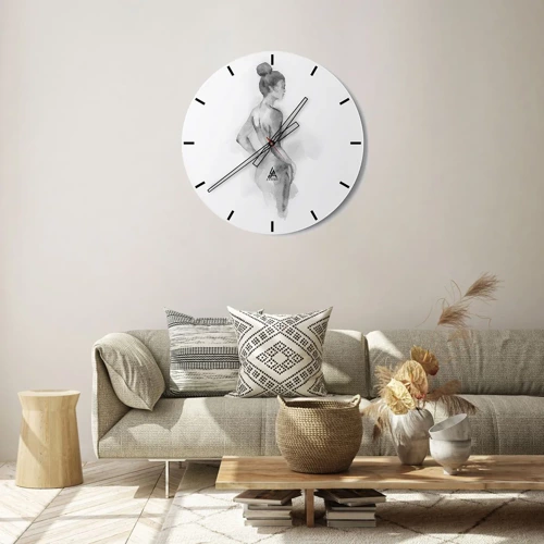 Relógio de parede - Relógio em vidro - Linda como uma pintura - 30x30 cm