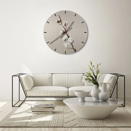 Relógio de parede - Relógio em vidro - Na fonte da suavidade - 30x30 cm