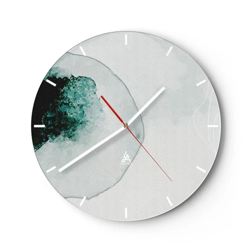 Relógio de parede - Relógio em vidro - Numa gota d'água - 30x30 cm