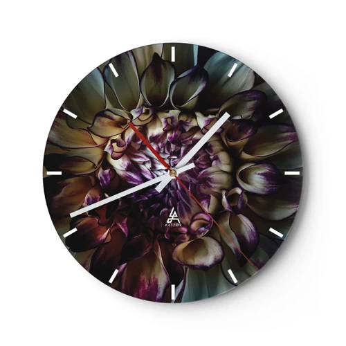 Relógio de parede - Relógio em vidro - O florescimento da juventude - 30x30 cm