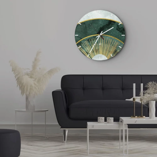 Relógio de parede - Relógio em vidro - Outro sistema solar - 30x30 cm