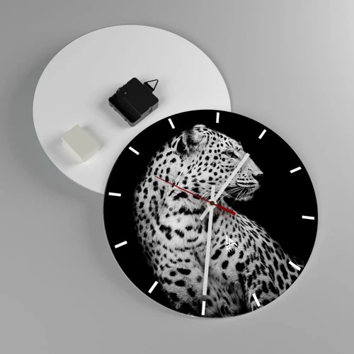 Relógio de parede - Relógio em vidro - Perfil direito perfeito! - 30x30 cm