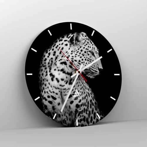 Relógio de parede - Relógio em vidro - Perfil direito perfeito! - 30x30 cm