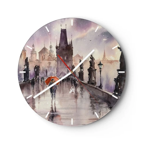 Relógio de parede - Relógio em vidro - Pessoas não mudam - 30x30 cm