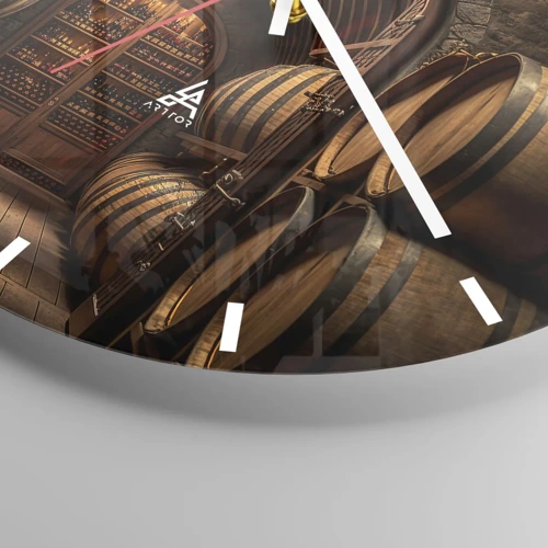 Relógio de parede - Relógio em vidro - Porão atmosférico - 30x30 cm