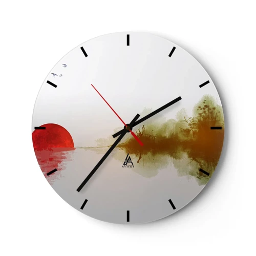 Relógio de parede - Relógio em vidro - Uma promessa de paz - 30x30 cm
