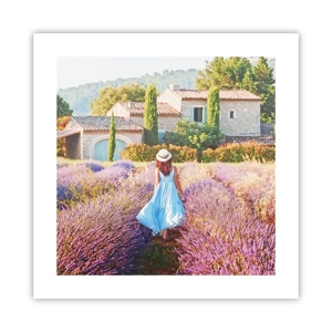 Pôster - Menina Lavanda - 40x40 cm