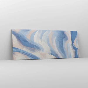 Quadro em tela - Ondas azuis - 100x40 cm