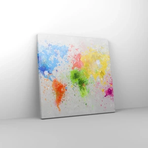 Quadro em tela - Todas as cores do mundo - 30x30 cm