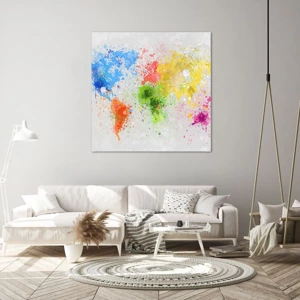 Quadro em tela - Todas as cores do mundo - 30x30 cm