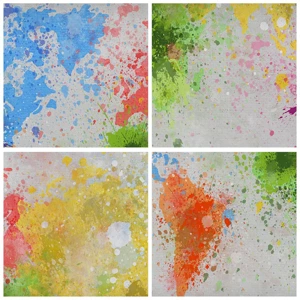 Quadro em tela - Todas as cores do mundo - 45x80 cm