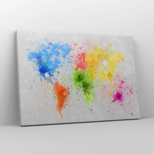 Quadro em tela - Todas as cores do mundo - 70x50 cm