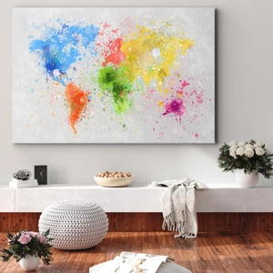 Quadro em tela - Todas as cores do mundo - 70x50 cm